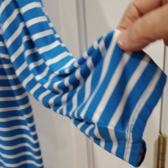 Talbots Blue and White Striped Top - Picture 4 of 9